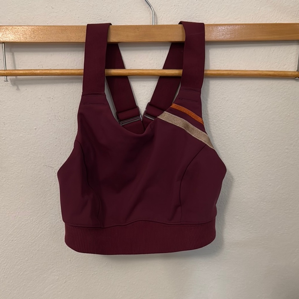 Women's Burgundy Sports Bra